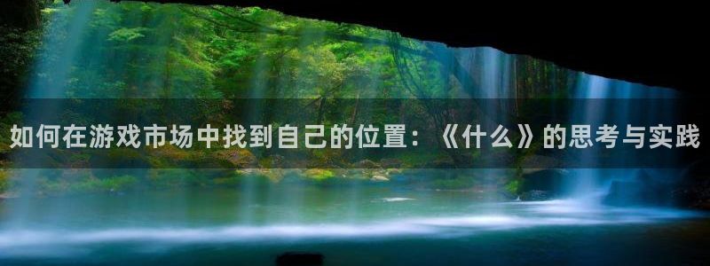 db电竞官网注册登录失败：如何在游戏市场中找到自己的位置：《什么》的思考与实践